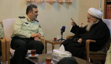 دیدار فرمانده نیروی انتظامی با علما و مراجع - قم
