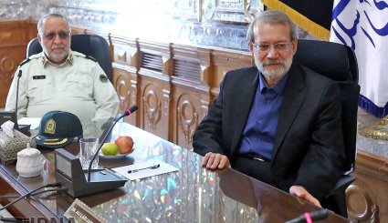 دیدار فرمانده نیروی انتظامی با رییس مجلس