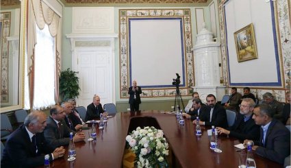 دیدار لاریجانی با رئیس مجلس اعلای اسلامی عراق