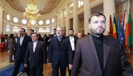 دیدار لاریجانی با رئیس مجلس اعلای اسلامی عراق