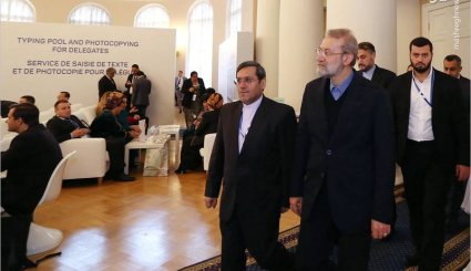 دیدار لاریجانی با رئیس مجلس اعلای اسلامی عراق
