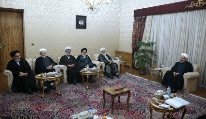 دیدار نمایندگان جامعه روحانیت مبارز با رئیس جمهوری