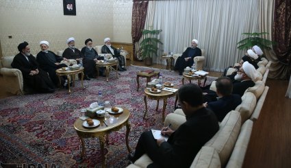 دیدار نمایندگان جامعه روحانیت مبارز با رئیس جمهوری