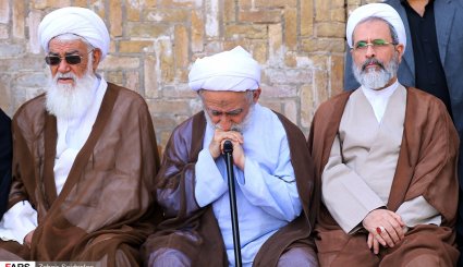 تجمع طلاب حوزه علمیه قم در اعتراض به سخنان ترامپ
