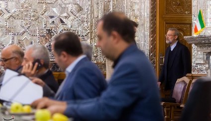 دیدار اعضای شورای شهر تهران با رئیس مجلس