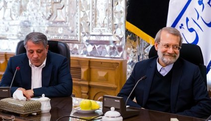 دیدار اعضای شورای شهر تهران با رئیس مجلس