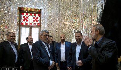 تصاویر/ دیدار معاون اول رئیس دفتر حماس با دکتر لاریجانی‎