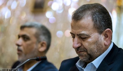 تصاویر/ دیدار معاون اول رئیس دفتر حماس با دکتر لاریجانی‎