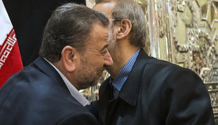 تصاویر/ دیدار معاون اول رئیس دفتر حماس با دکتر لاریجانی‎