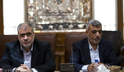 تصاویر/ دیدار معاون اول رئیس دفتر حماس با دکتر لاریجانی‎