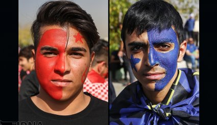 هوادارن تیم های فوتبال پرسپولیس و استقلال تهران + تصاویر