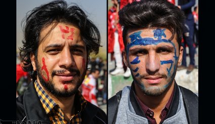 هوادارن تیم های فوتبال پرسپولیس و استقلال تهران + تصاویر