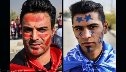 هوادارن تیم های فوتبال پرسپولیس و استقلال تهران + تصاویر