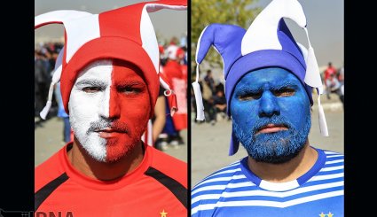 هوادارن تیم های فوتبال پرسپولیس و استقلال تهران + تصاویر
