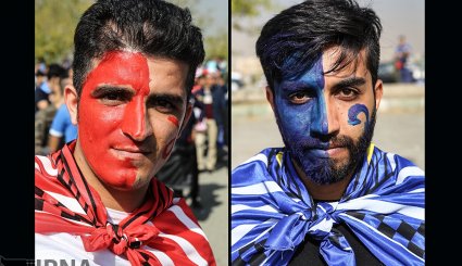 هوادارن تیم های فوتبال پرسپولیس و استقلال تهران + تصاویر
