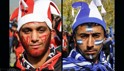 هوادارن تیم های فوتبال پرسپولیس و استقلال تهران + تصاویر
