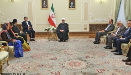 تقدیم استوارنامه های سفرای جدید چهار کشور به روحانی + تصاویر