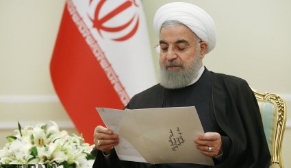 تقدیم استوارنامه های سفرای جدید چهار کشور به روحانی + تصاویر