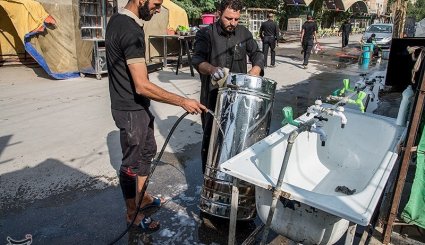 آماده‌سازی مواکب خدمت رسانی به زائرین اربعین + تصاویر