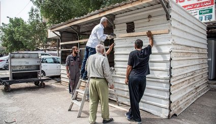 آماده‌سازی مواکب خدمت رسانی به زائرین اربعین + تصاویر
