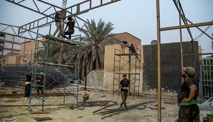 آماده‌سازی مواکب خدمت رسانی به زائرین اربعین + تصاویر