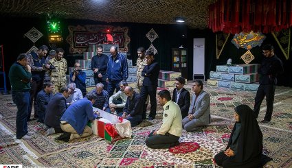 وداع با پیکر شهید حسین امانت‌تاب