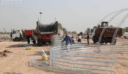 آماده‌سازی اسکان زائران اربعین در موکب مسجد مقدس جمکران