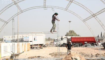 آماده‌سازی اسکان زائران اربعین در موکب مسجد مقدس جمکران
