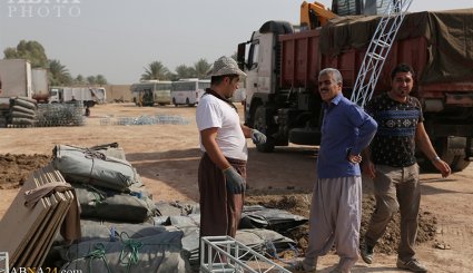 آماده‌سازی اسکان زائران اربعین در موکب مسجد مقدس جمکران