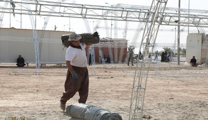 آماده‌سازی اسکان زائران اربعین در موکب مسجد مقدس جمکران