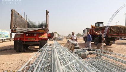 آماده‌سازی اسکان زائران اربعین در موکب مسجد مقدس جمکران