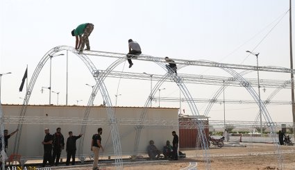 آماده‌سازی اسکان زائران اربعین در موکب مسجد مقدس جمکران