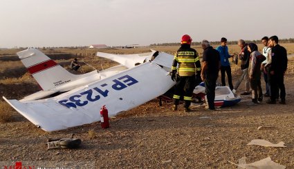 سقوط هواپیمای تفریحی آموزشی در گلبهار-مشهد
