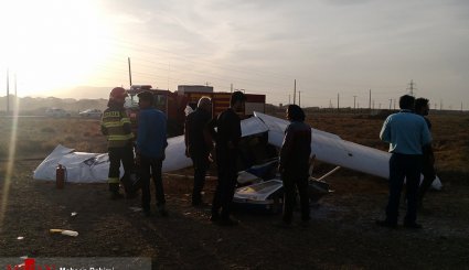 سقوط هواپیمای تفریحی آموزشی در گلبهار-مشهد
