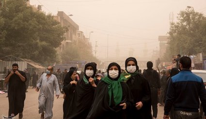 ریزگرد و گرد و غبار در کربلا
