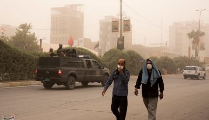 ریزگرد و گرد و غبار در کربلا
