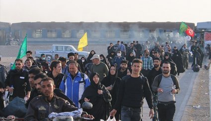 خروج زائران اربعین حسینی از مرز شلمچه