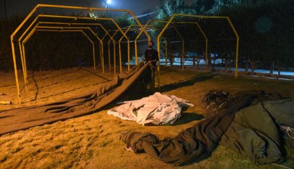 آماده سازی موکب حضرت ابوالفضل لرستان در نجف