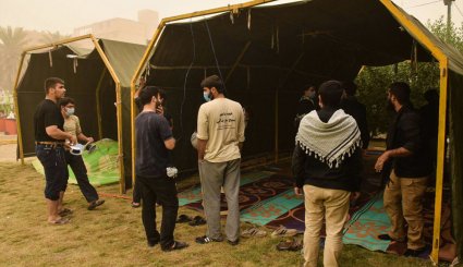 آماده سازی موکب حضرت ابوالفضل لرستان در نجف