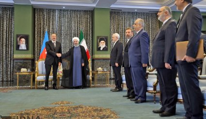 دیدار روسای جمهوری اسلامی ایران و جمهوری آذربایجان