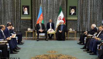 دیدار روسای جمهوری اسلامی ایران و جمهوری آذربایجان
