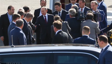 تصاویری از ورود و اسکورت پوتین در فرودگاه مهرآباد تهران