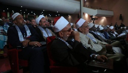 افتتاحیه اجلاس بین المللی اتحاد علمای مقاومت در بیروت + تصاویر