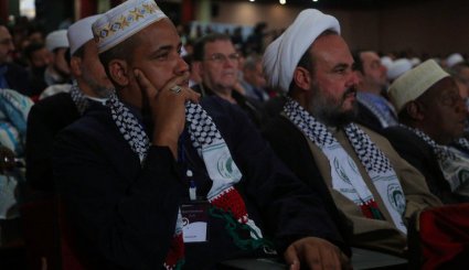افتتاحیه اجلاس بین المللی اتحاد علمای مقاومت در بیروت + تصاویر