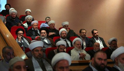 افتتاحیه اجلاس بین المللی اتحاد علمای مقاومت در بیروت + تصاویر