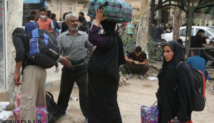زائران اربعین در شهر کوت عراق + تصاویر