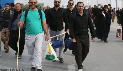 زائران اربعین در شهر کوت عراق + تصاویر
