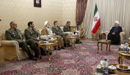 دیدار فرماندهان ارشد ارتش با روحانی + تصاویر