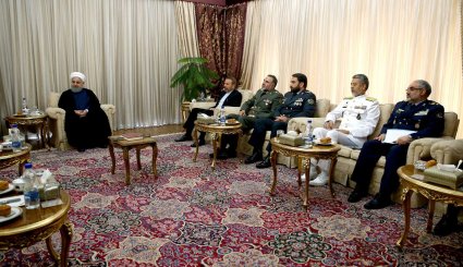 دیدار فرماندهان ارشد ارتش با روحانی + تصاویر