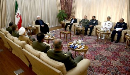 دیدار فرماندهان ارشد ارتش با روحانی + تصاویر